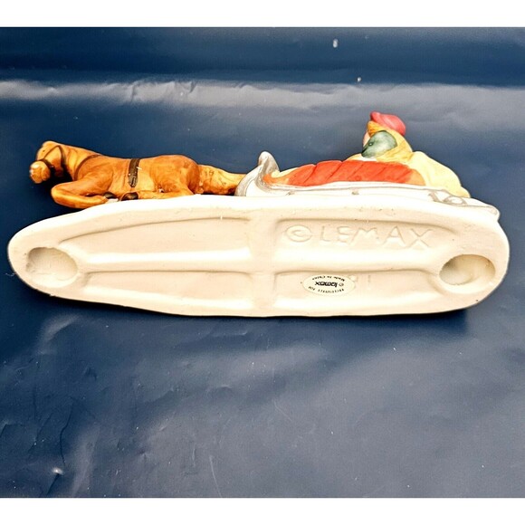 Lemax Dickensvale Christmas Village  Porcelain Horse & Sleigh 1990 In Box EUC! - Picture 9 of 13